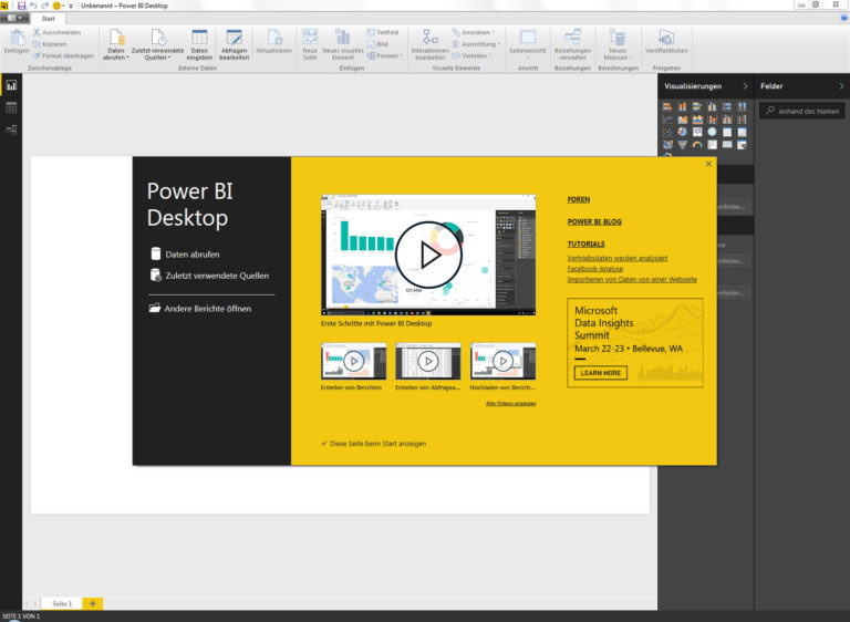 Power BI Desktop - Steps 1