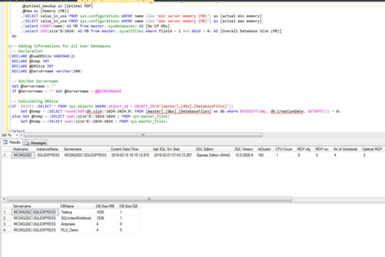 Tsql Getting Important Information About Sql Server Instance