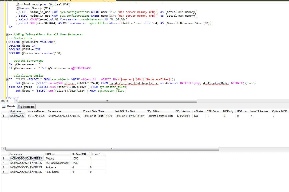 TSQL – Getting important information about SQL Server instance