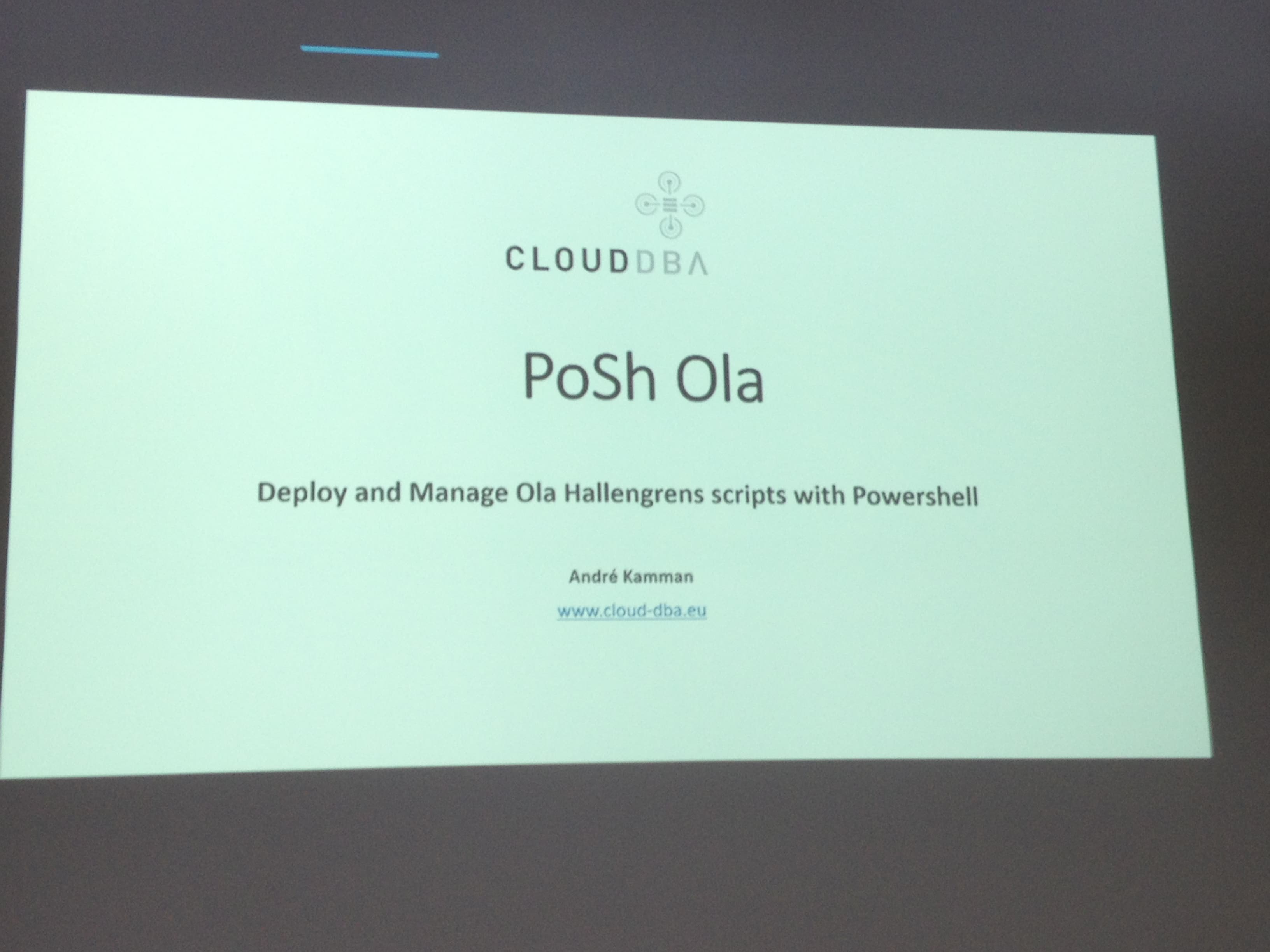 André Kamman - Manage Ola Hallengren's scripts with PowerShell