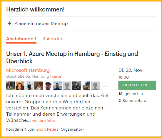 Azure Meetup Hamburg - erstes Treffen