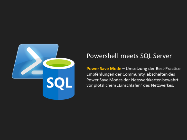 Power Save Mode - Powershell meets SQL Server