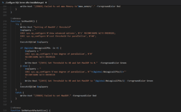 Configure SQL Server after Installation - SetMaxDOP