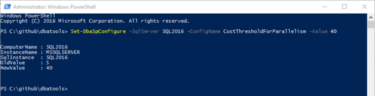 dbatools - Set-DbaSpConfigure