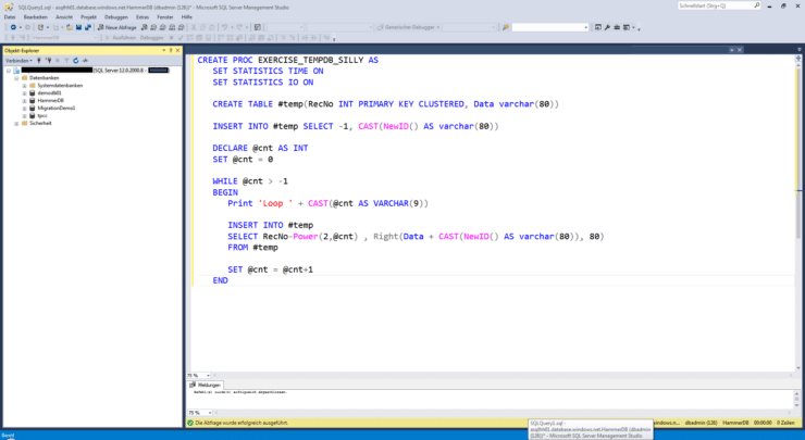 Azure SQL Database - Lasttest