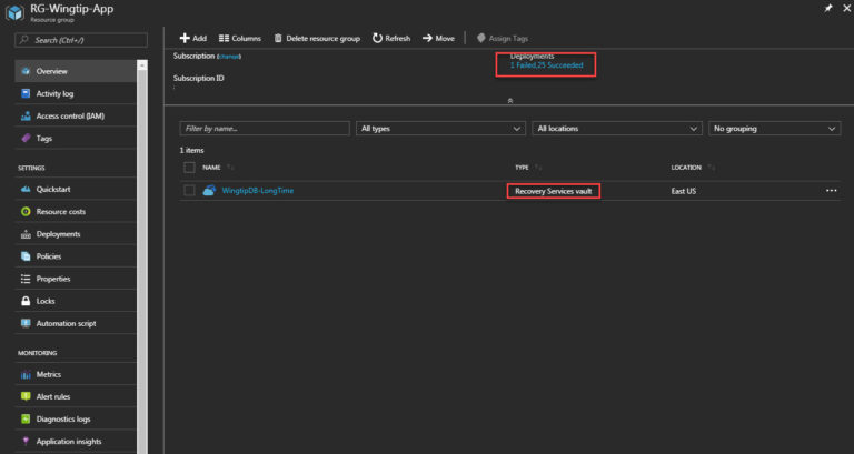 Deletion of ARS Vault failed