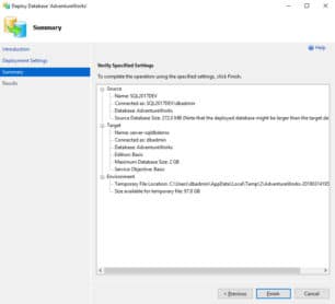 Azure SQL Database Migration via SSMS - Bild 3