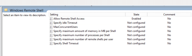 DSC - GPO - gpedit - Windows Remote Shell