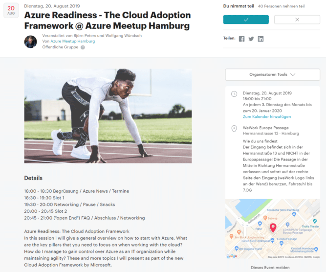 Azure Readiness - The Cloud Adoption Framework @ Azure Meetup Hamburg