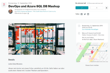 Pass Meetup - München - September 2019 - AzureSQLDB - Mashup