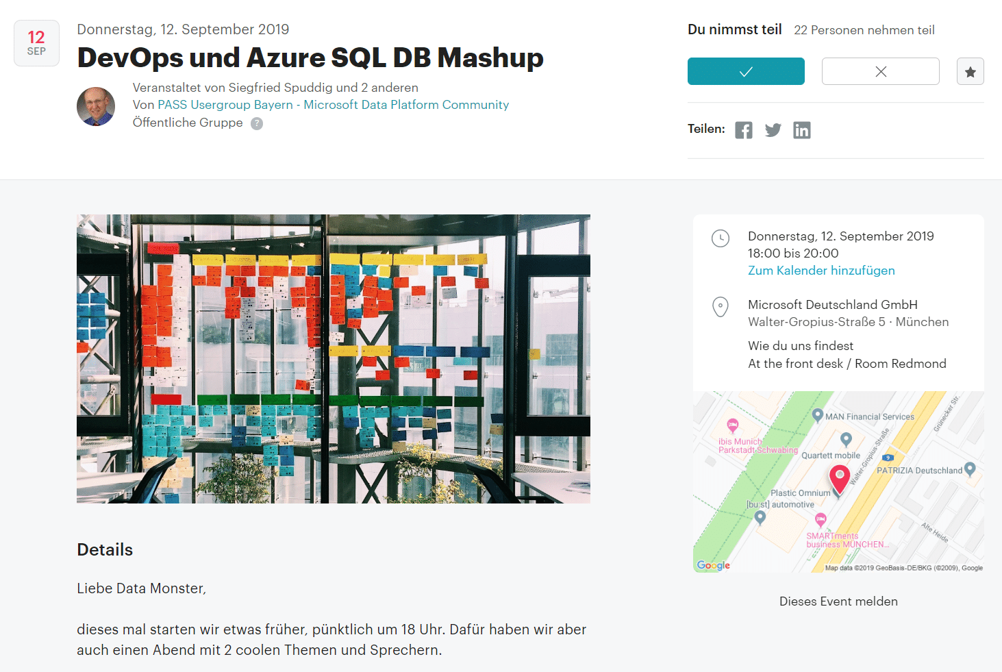 Ich spreche beim PASS Meetup in München über Azure SQL DB