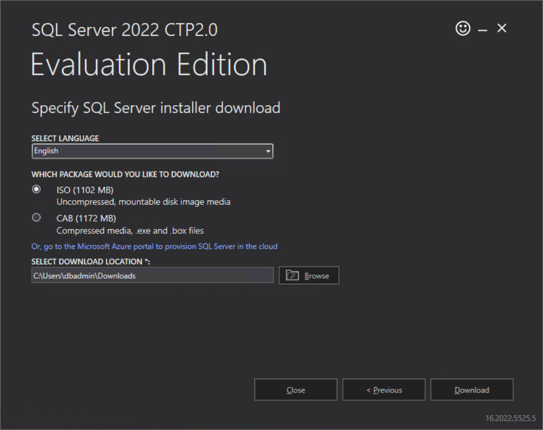 SQL Server 2022 - Installation des Public Preview - CTP 2.0