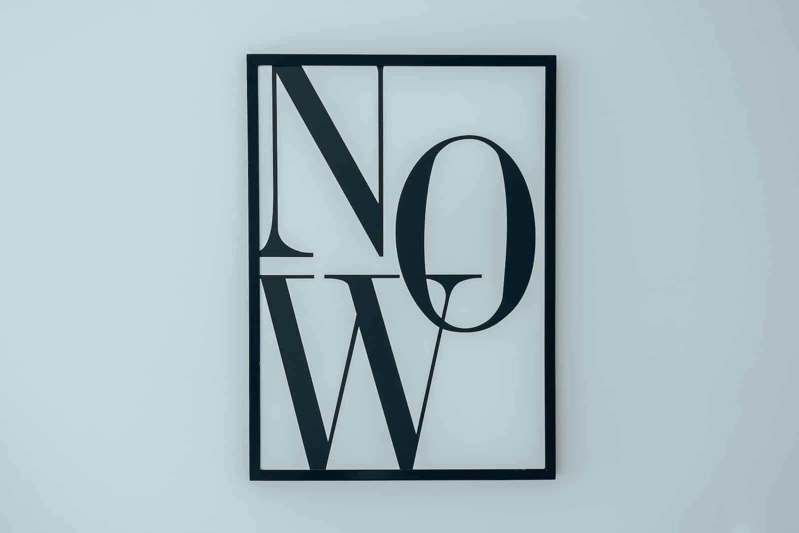 Now Letters in Frame
