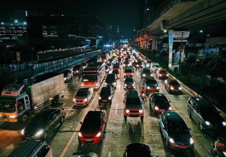 Traffic Jam - Cars waiting in parallel to get through the process
