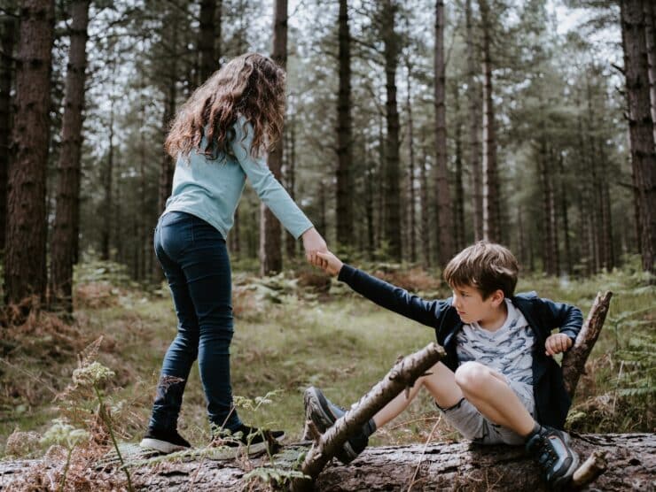 CIS-Empfehlungen für SQL Server Security - Helping Hands - Unterstützung bei der Härtung - boy and girl playing on three tree log